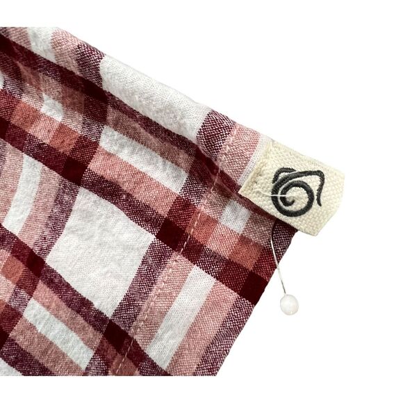 Craghoppers Shirt Mens XXL Red Plaid Button Linen Blend Grunge Indie Casual - Picture 8 of 15